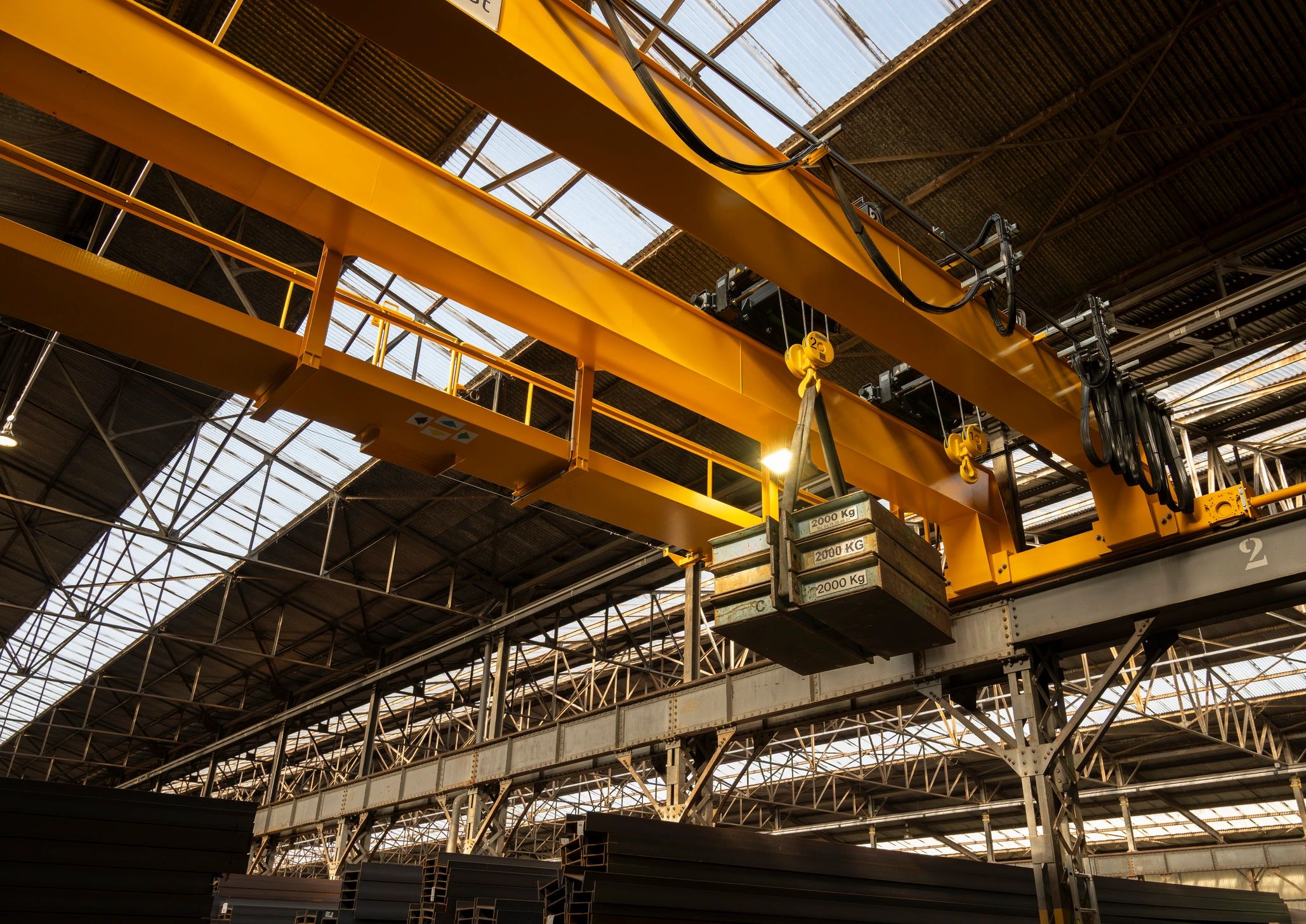 Industrial warehouse structure representing manufacturing capability